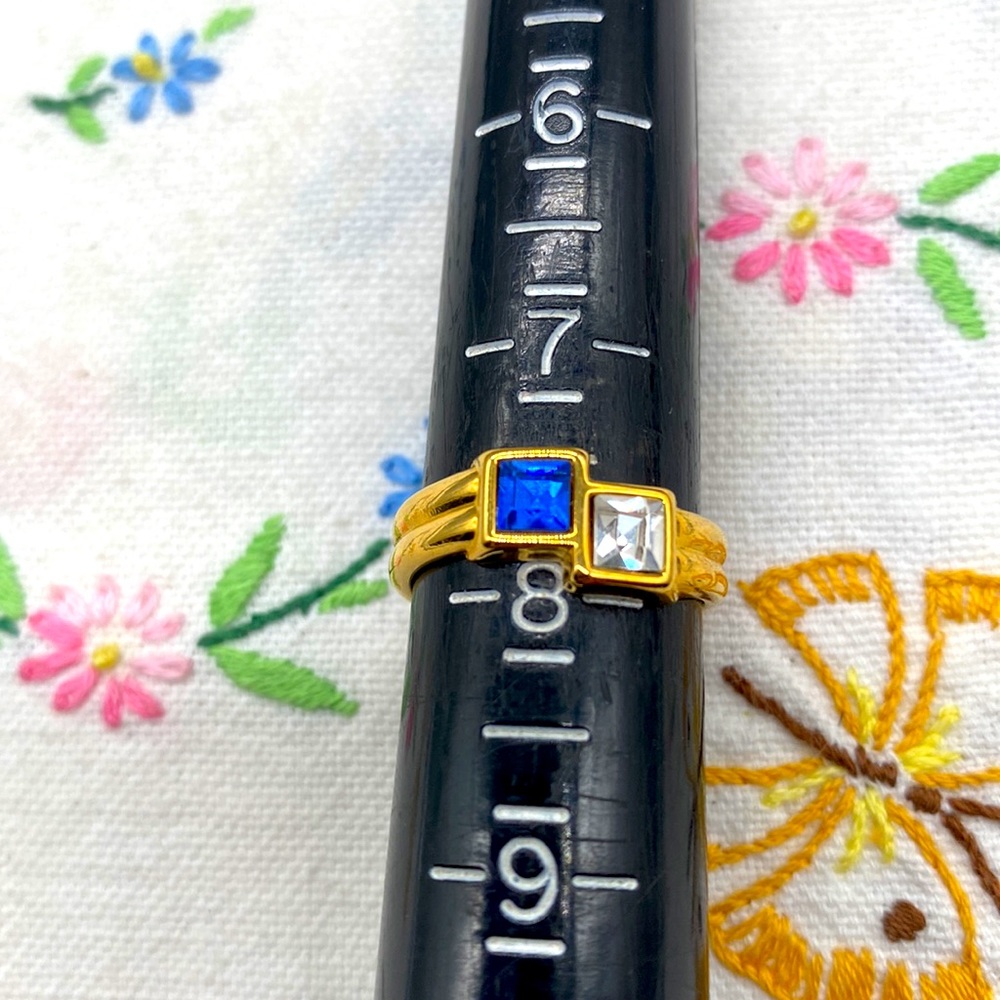 Vintage Avon Delicate Hues Stackable Ring Simulat… - image 4